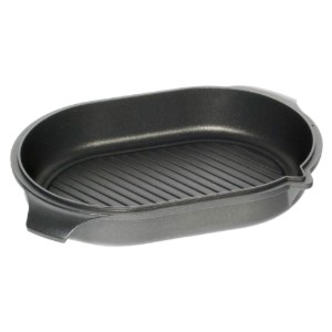 Fedő grillsütő felülettel, alumínium, 32 x 22 cm - AMT Gastroguss