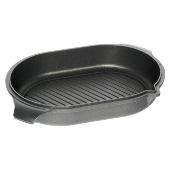 Fedő grillsütő felülettel, alumínium, 32 x 22 cm - AMT Gastroguss