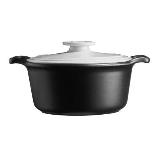 Kerámia Cocotte főzőedény, 28,5 cm/4 l, "Sublime +", White&Slate - Emile Henry