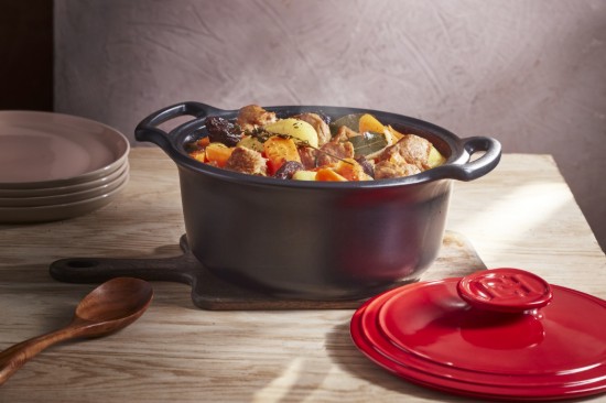 Kerámia Cocotte főzőedény, 33cm/6.5L, "Sublime +", Burgundy- Emile Henry