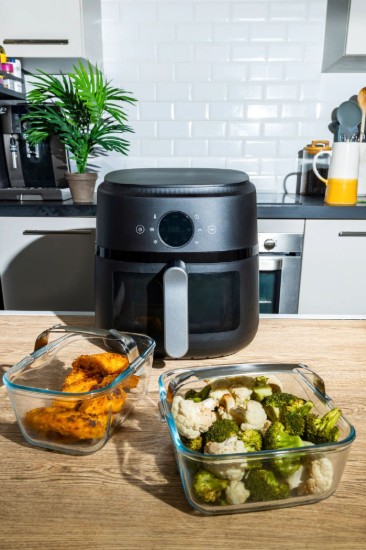 Airfryer tál, levehető fogantyúval, hőálló üveg, 20 x 14 cm / 1,5 L - Pyrex