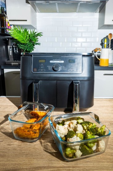 Airfryer tál, levehető fogantyúval, hőálló üveg, 20 x 14 cm / 1,5 L - Pyrex