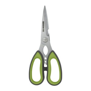 Konyhai olló puha tapintású nyelekkel, 21 cm, szürke/zöld - Grunwerg