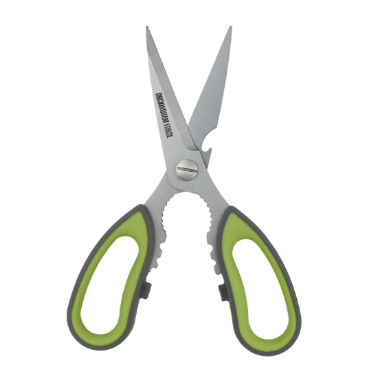 Konyhai olló puha tapintású nyelekkel, 21 cm, szürke/zöld - Grunwerg