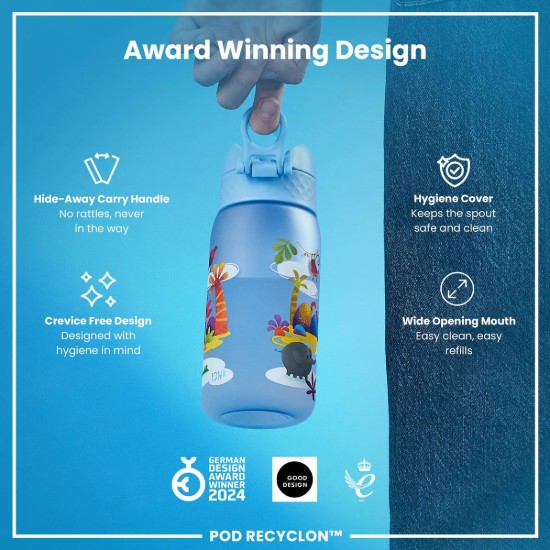 Gyerek kulacs, recyclon, 350 ml, Safari - Ion8