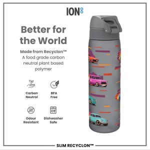 SLIM gyerek kulacs, recyclon, 500 ml, Sport Cars - Ion8