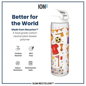SLIM gyerek kulacs, recyclon, 500 ml, Football - Ion8