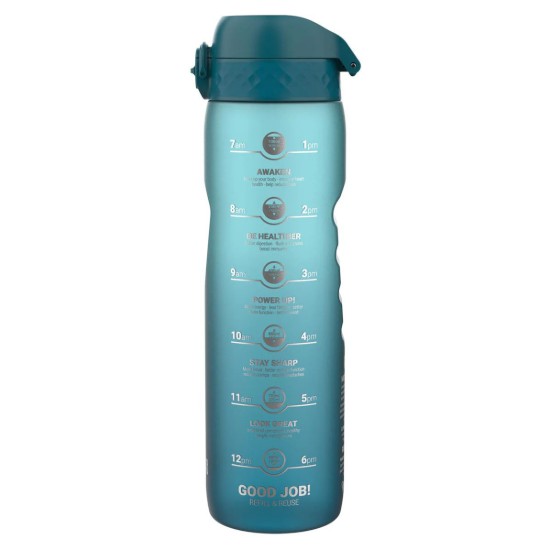Times To Drink vizespalack, újrahasznosított, 1L, Teal&Blue - Ion8