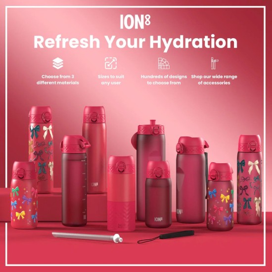 Vizes palack, rozsdamentes acél, 920 ml, Viva Magenta - Ion8