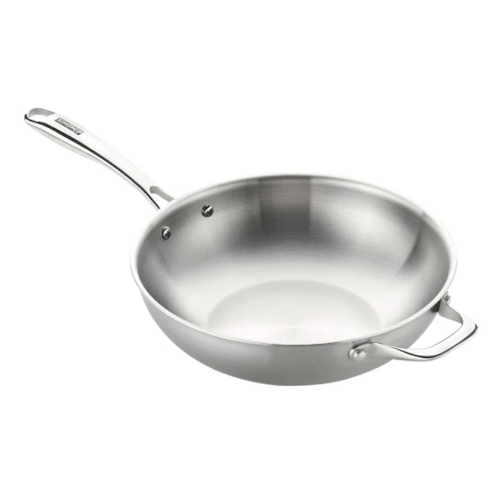 Wok serpenyő, 3 rétegű, rozsdamentes acél, 28 cm, "Planet Inox" - Monix
