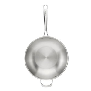 Wok serpenyő, 3 rétegű, rozsdamentes acél, 28 cm, "Planet Inox" - Monix