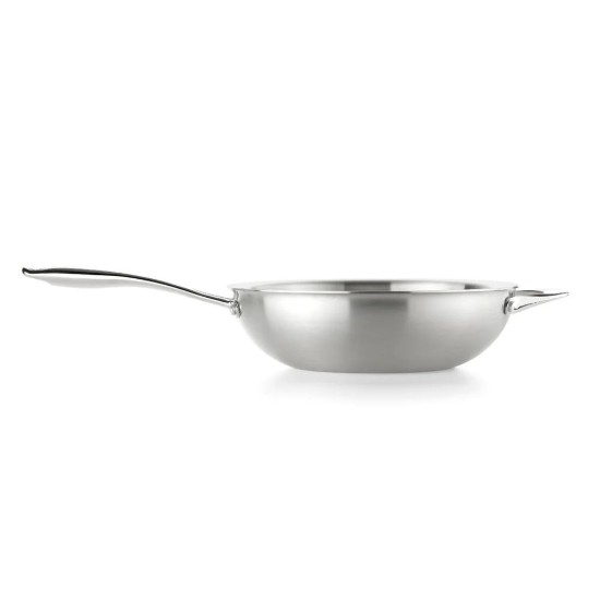 Wok serpenyő, 3 rétegű, rozsdamentes acél, 28 cm, "Planet Inox" - Monix
