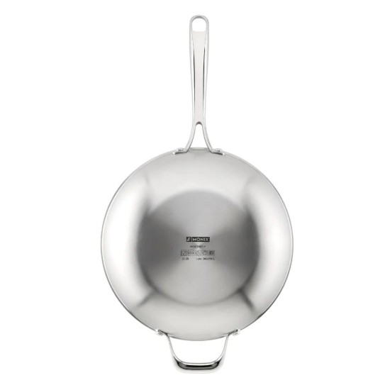 Wok serpenyő, 3 rétegű, rozsdamentes acél, 28 cm, "Planet Inox" - Monix