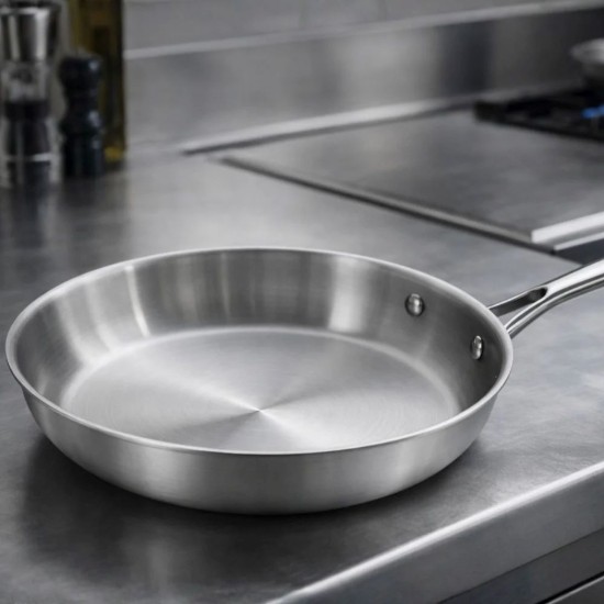 Serpenyő, rozsdamentes acél, 24 cm, "Planet Inox" - Monix