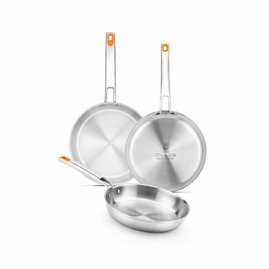 Serpenyő, rozsdamentes acél, 24 cm, "Efficient Inox" - BRA