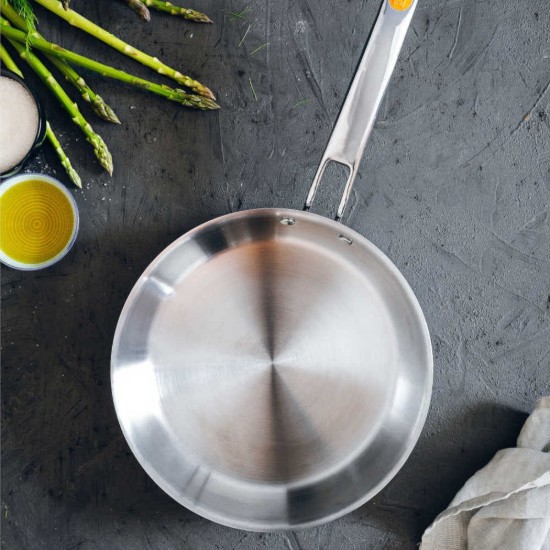 Serpenyő, rozsdamentes acél, 24 cm, "Efficient Inox" - BRA