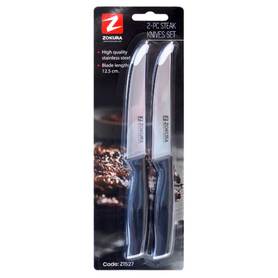 2 darabos steak késkészlet, rozsdamentes acél, 12,5 cm - Zokura