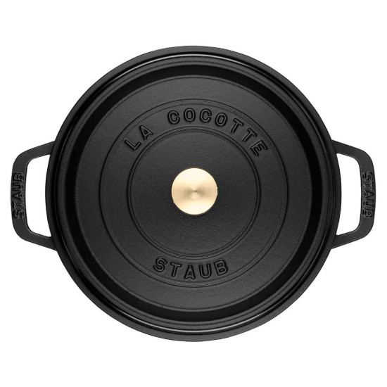 Cocotte főzőedény, öntöttvas, 30 cm/8.35L, Black - Staub