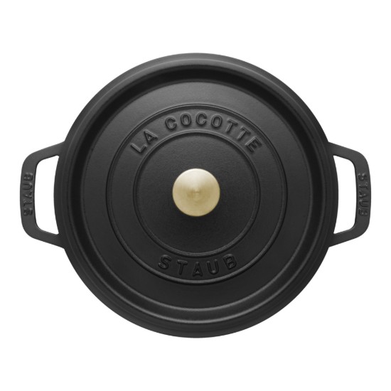 Cocotte főzőedény, öntöttvas, 22 cm/2.6L, Black - Staub