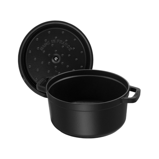 Cocotte főzőedény, öntöttvas, 22 cm/2.6L, Black - Staub
