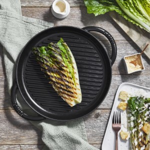 Grill serpenyő, 26 cm, öntöttvas, Black - Staub