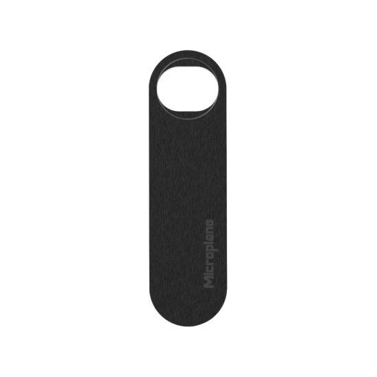 5 részes PVD bevonatú báreszköz-készlet, rozsdamentes acél, fa blokkal, "Style Line", Black - Microplane