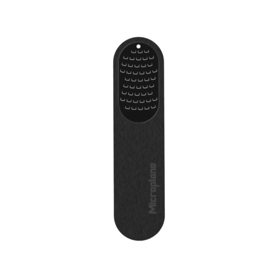 5 részes PVD bevonatú báreszköz-készlet, rozsdamentes acél, fa blokkal, "Style Line", Black - Microplane