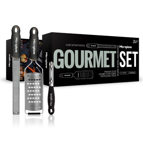 3 darabos „Gourmet” evőeszközkészlet, rozsdamentes acél - Microplane