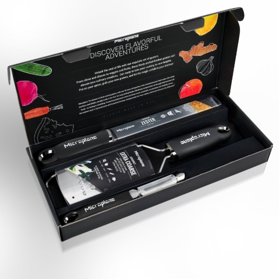 3 darabos „Gourmet” evőeszközkészlet, rozsdamentes acél - Microplane