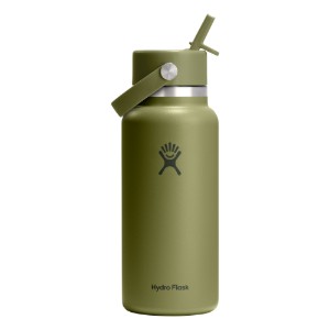 Hőszigetelő palack, rozsdamentes acél, 950ml, "Wide Straw", Palmer Green - Hydro Flask