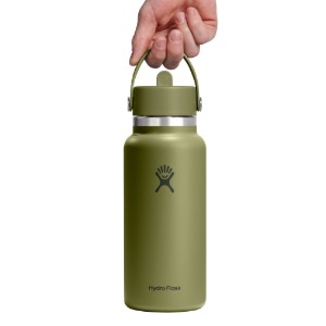 Hőszigetelő palack, rozsdamentes acél, 950ml, "Wide Straw", Palmer Green - Hydro Flask