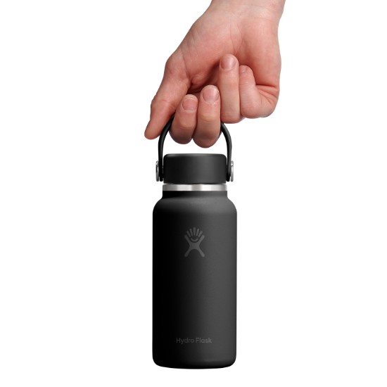 Hőszigetelő palack, rozsdamentes acél, 300ml, "Micro Hydro", Tonal Black - Hydro Flask