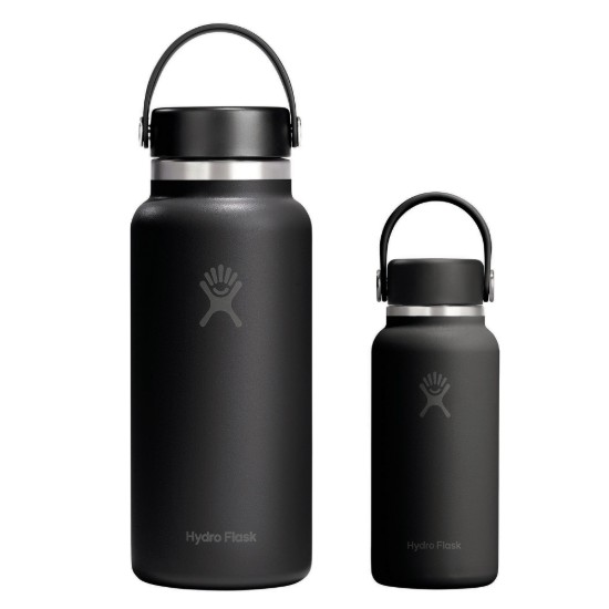 Hőszigetelő palack, rozsdamentes acél, 300ml, "Micro Hydro", Tonal Black - Hydro Flask