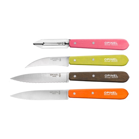 4 részes késkészlet, rozsdamentes acél, "Les Essentiels" - Opinel