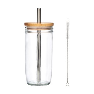 Pohár buborékteához, fedővel és szívószálkal, üvegből, 650 ml – La Cafetière