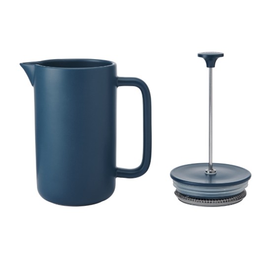 French Press cafetière, kerámia, 1 L, "Arezzo", Navy – La Cafetière