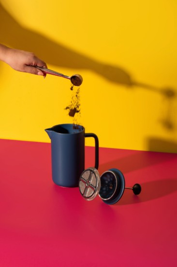 French Press cafetière, kerámia, 1 L, "Arezzo", Navy – La Cafetière
