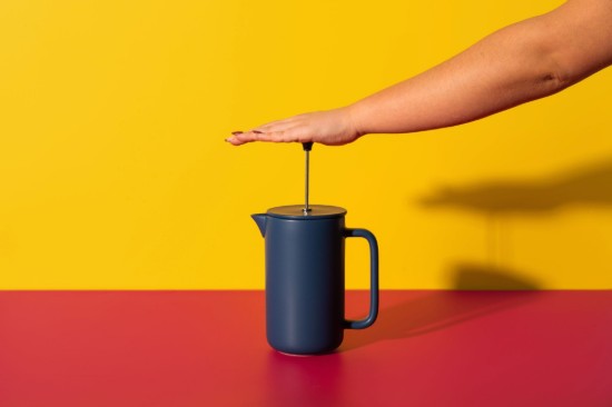 French Press cafetière, kerámia, 1 L, "Arezzo", Navy – La Cafetière