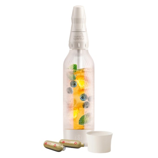 Twist'n Sparkle Virtuoso szénsavasvíz-készítő kezdőkészlet, 950 ml, Ivory - iSi