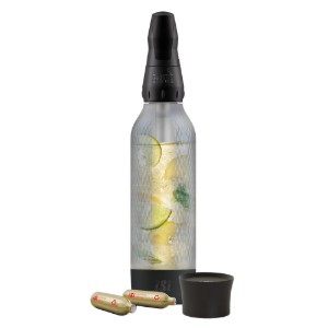 Twist'n Sparkle Virtuoso szénsavasvíz-készítő kezdőkészlet, 950 ml, Onyx - iSi