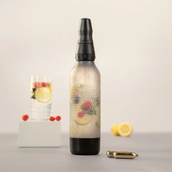 Twist'n Sparkle Virtuoso szénsavasvíz-készítő kezdőkészlet, 950 ml, Onyx - iSi