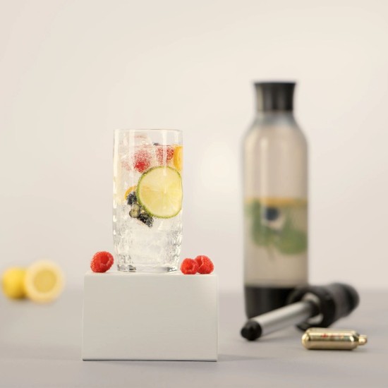 Twist'n Sparkle Virtuoso szénsavasvíz-készítő kezdőkészlet, 950 ml, Onyx - iSi