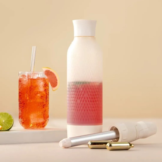 Twist'n Sparkle Virtuóz szénsavas palack, 950 ml, Ivory - iSi