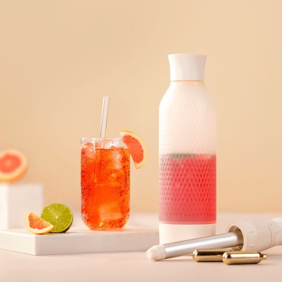 Twist'n Sparkle Virtuóz szénsavas palack, 950 ml, Ivory - iSi