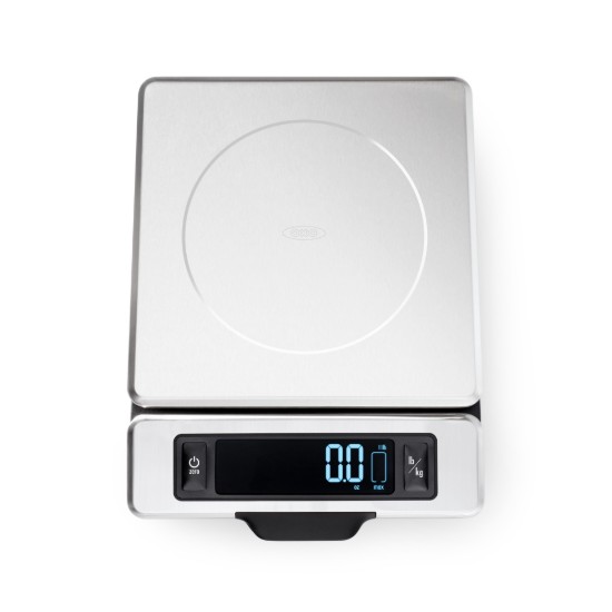 Elektronikus konyhai mérleg, rozsdamentes acél, 5 kg - OXO