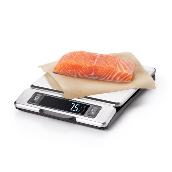 Elektronikus konyhai mérleg, rozsdamentes acél, 5 kg - OXO