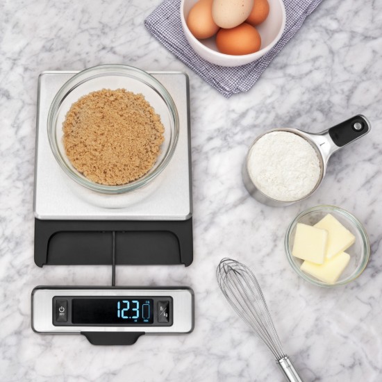 Elektronikus konyhai mérleg, rozsdamentes acél, 5 kg - OXO