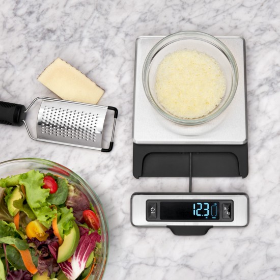 Elektronikus konyhai mérleg, rozsdamentes acél, 5 kg - OXO