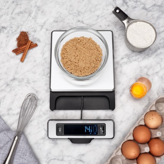 Elektronikus konyhai mérleg, rozsdamentes acél, 5 kg - OXO