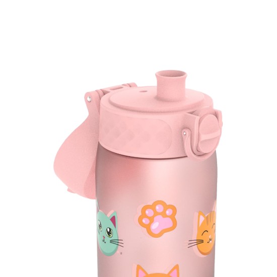 "SLIM" gyermek vizes palack, recyclon, 500 ml, Cats - Ion8
